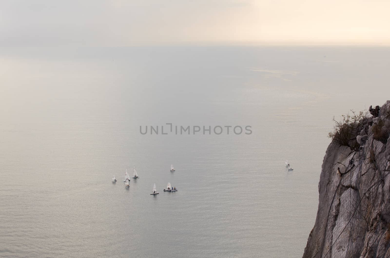 A lot of sailboats on the Trieste sea