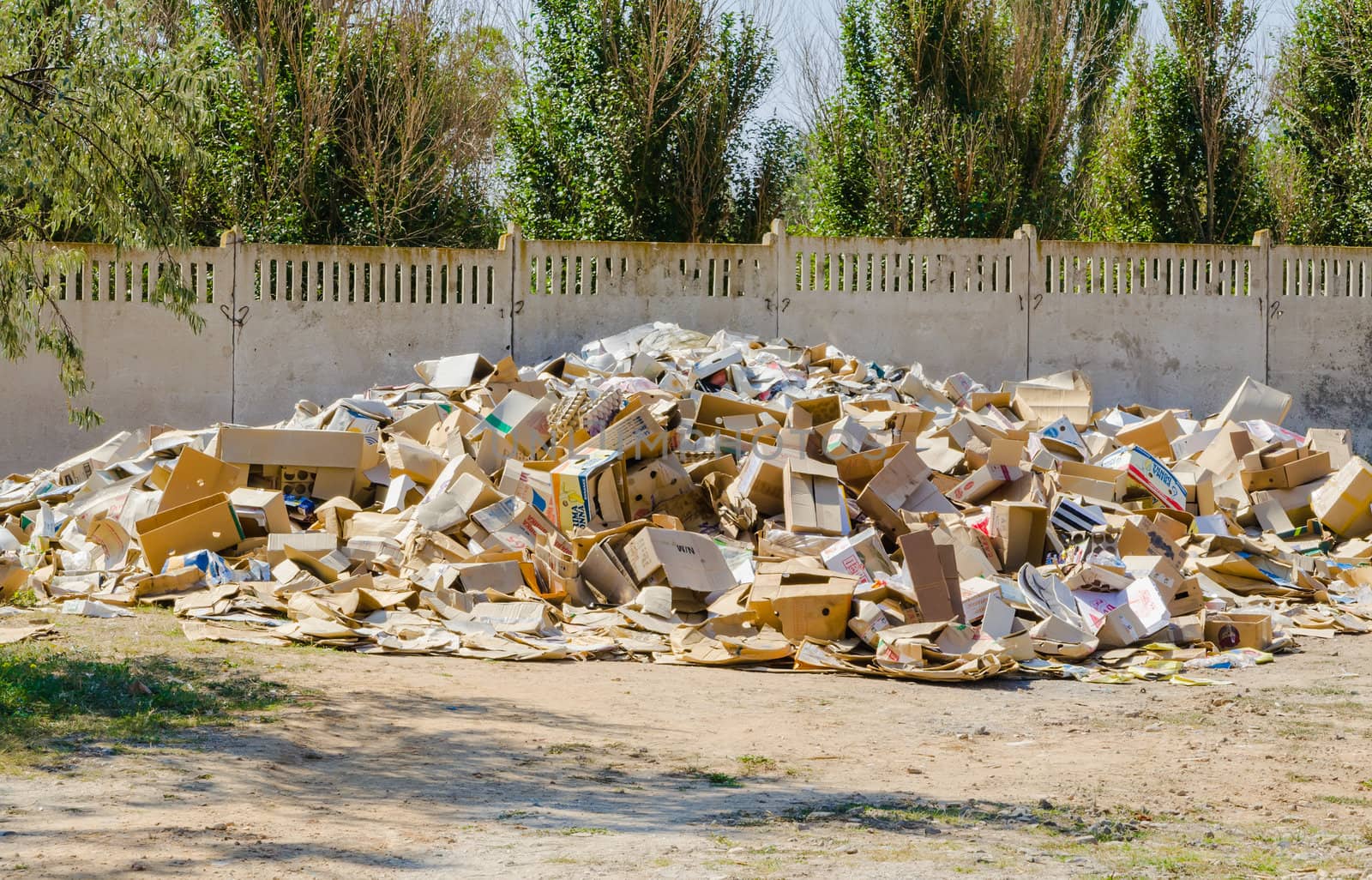 environmental pollution. big heap of rubbish