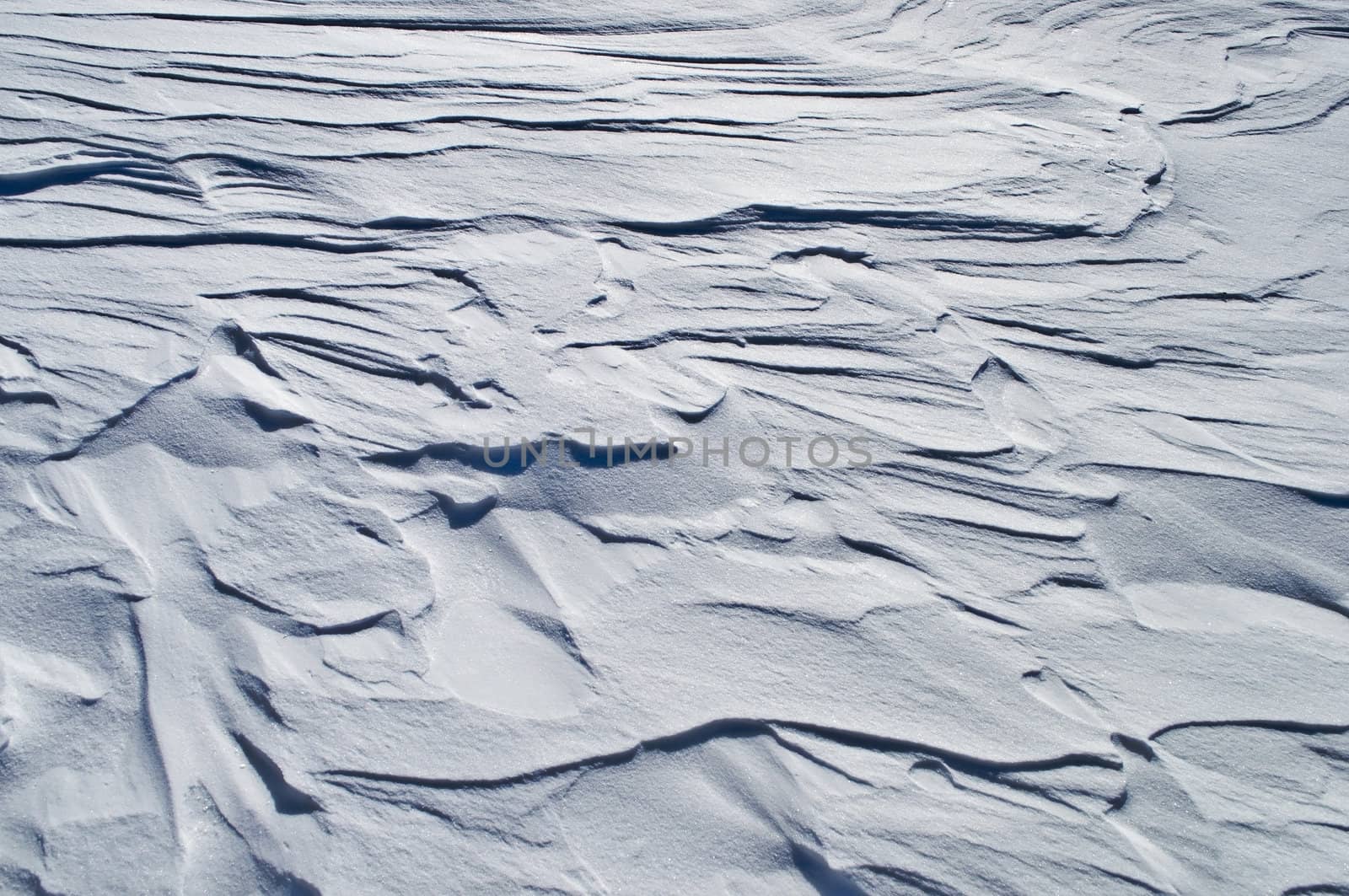 Close up of weathered snow surface texture