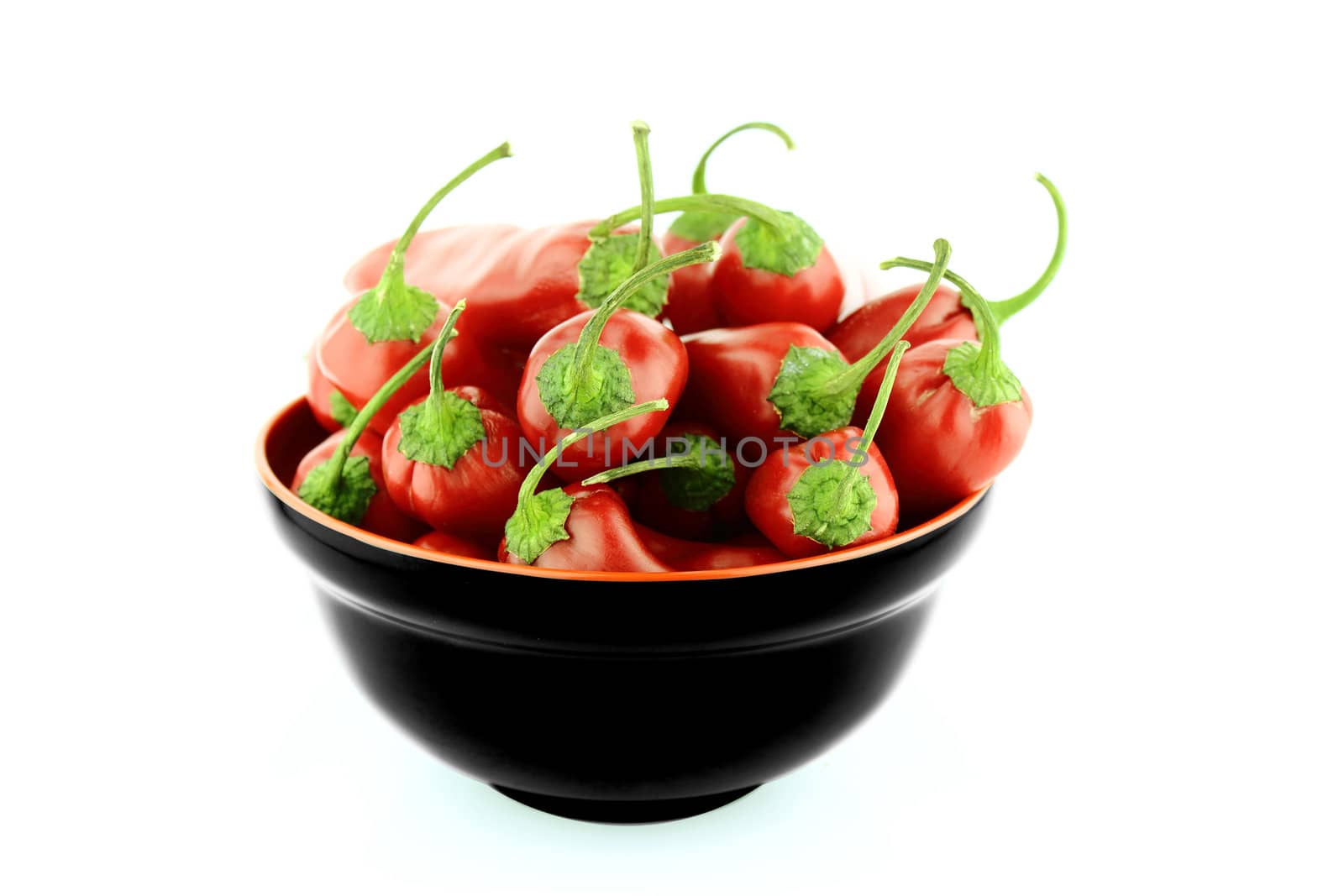 red hot chili pepper on a white background