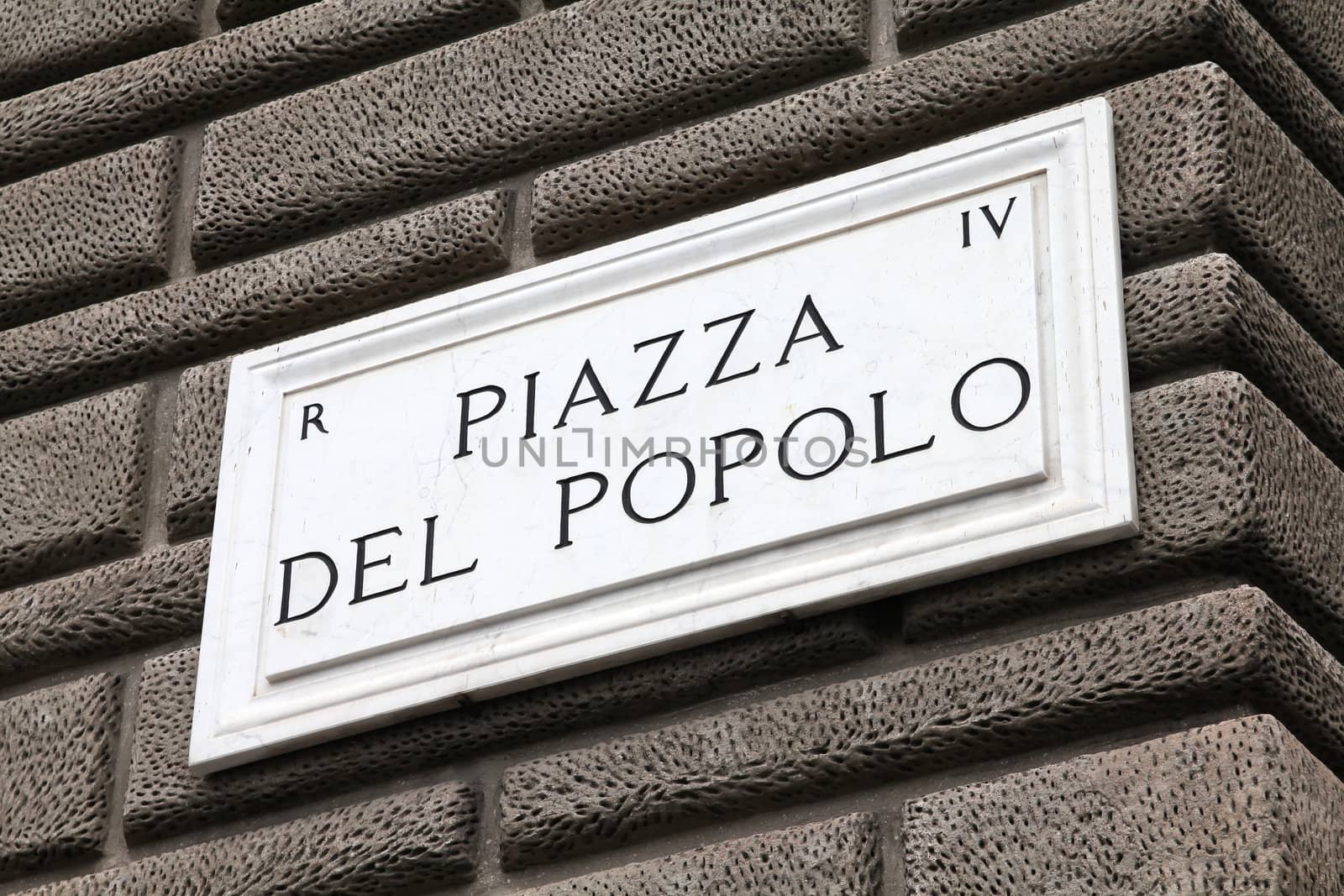 Piazza del Popolo - one of the most famous squares in Rome, Italy.