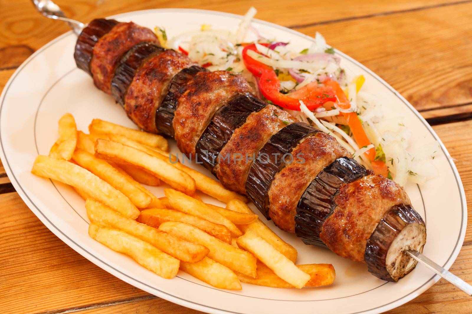 kebab on skewers by shebeko