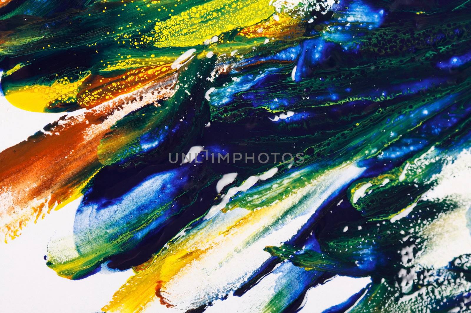 colorful oil paint palette 