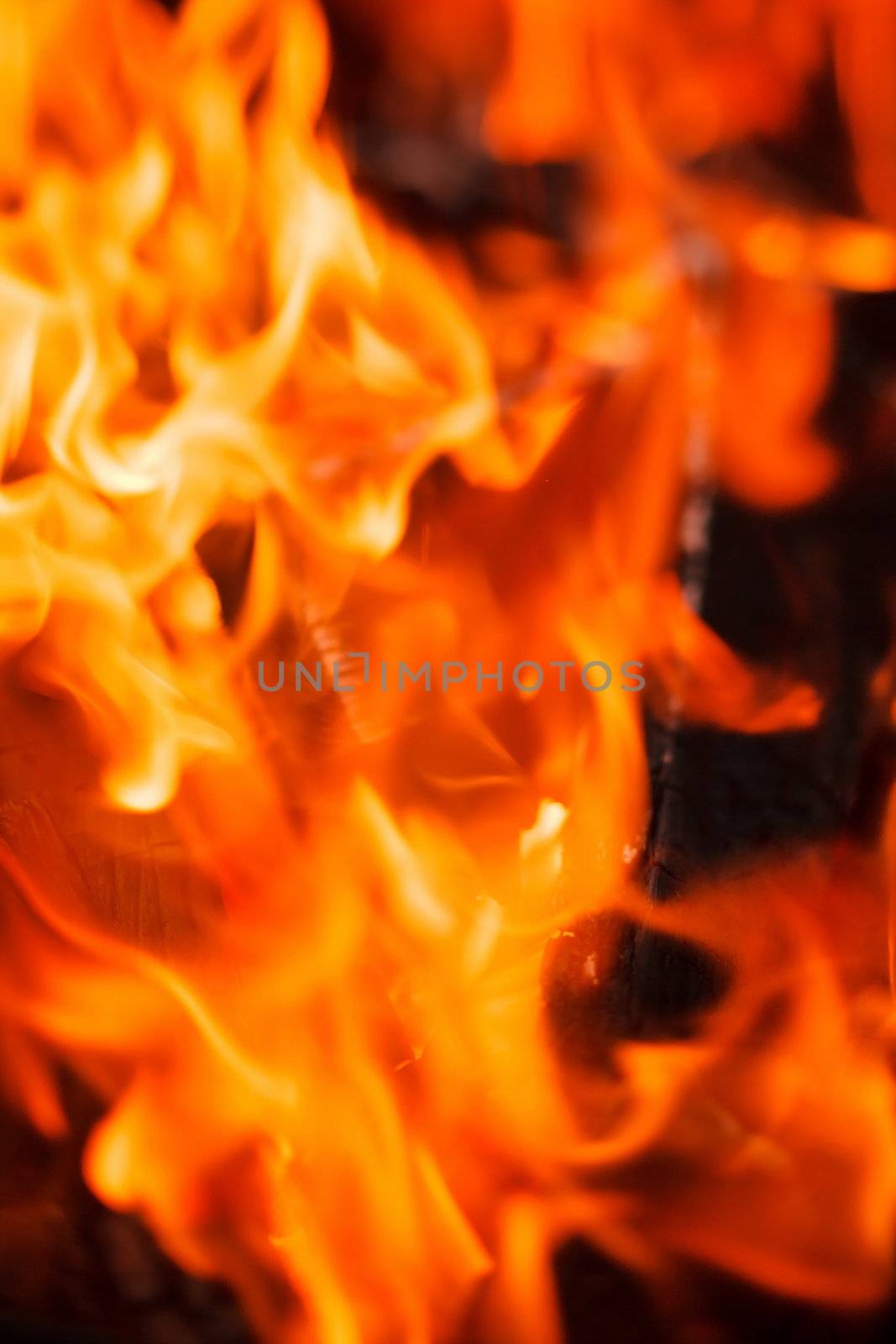 Fire in fireplace  by shebeko