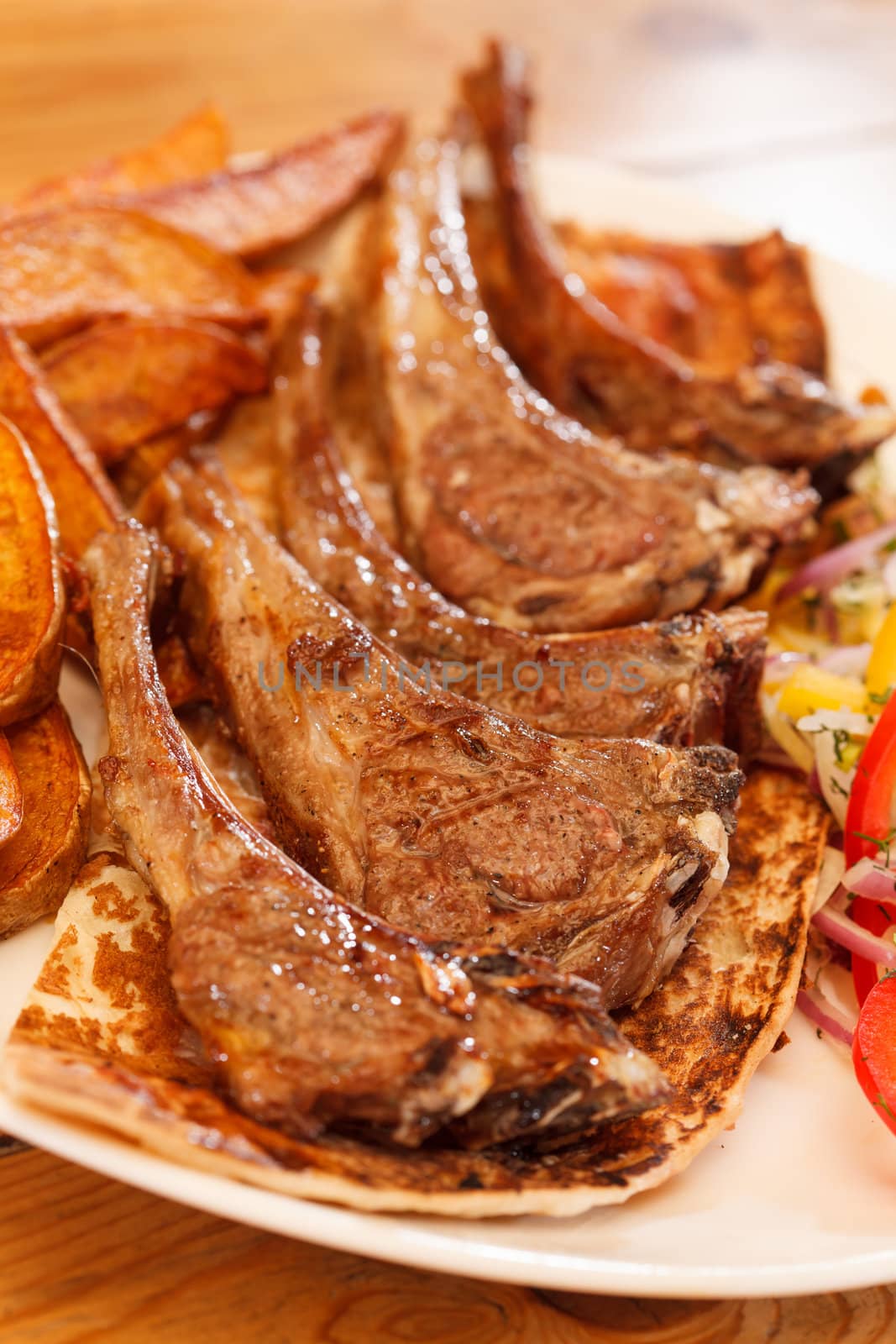 grilled ribs with vegetables by shebeko