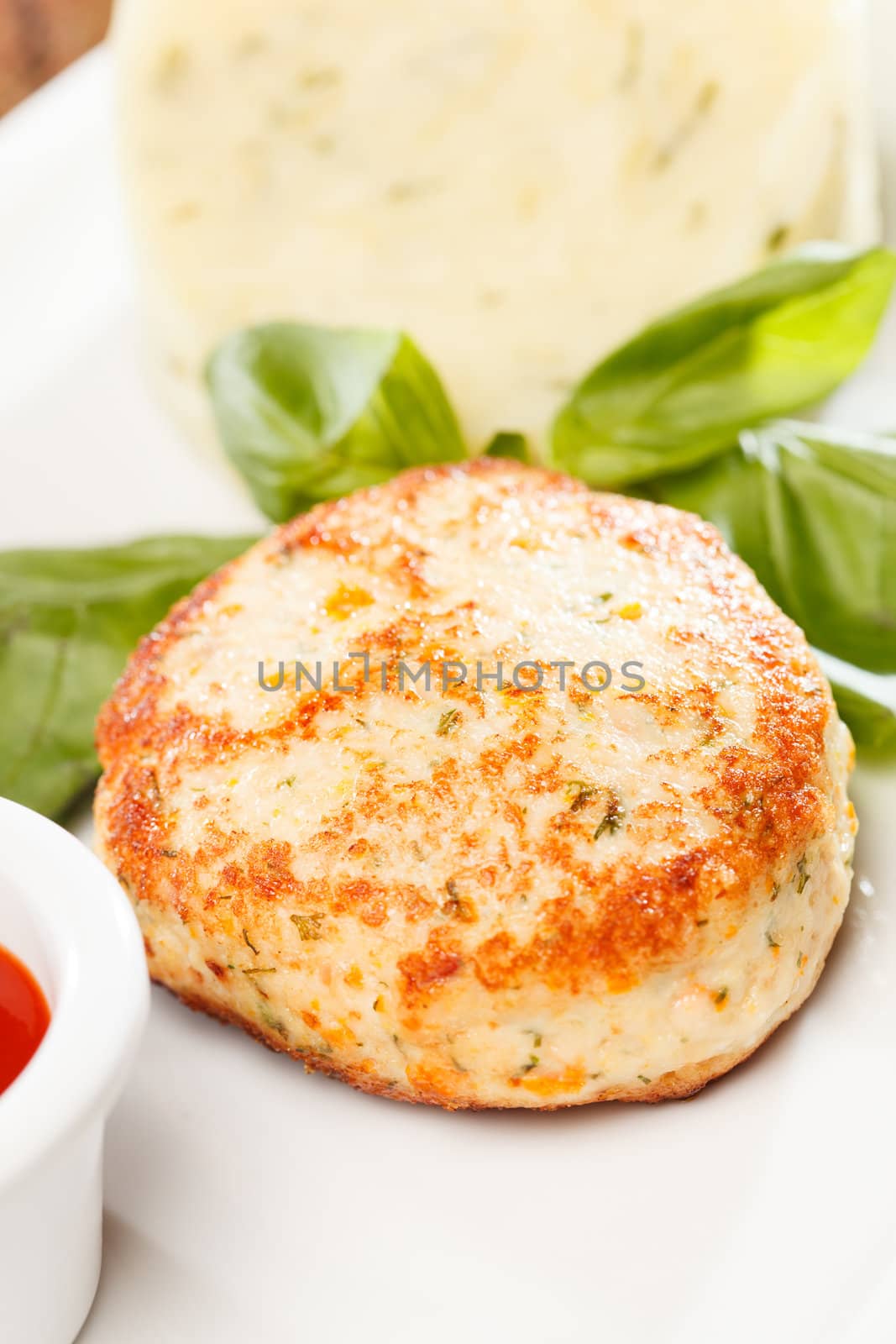 Meat cutlet with mashed potatoes  by shebeko
