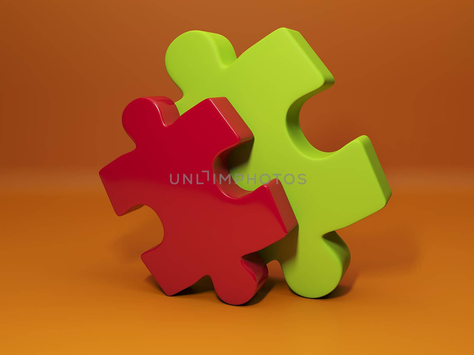 Group puzzles. Two bright puzzle on a bright background by kolobsek