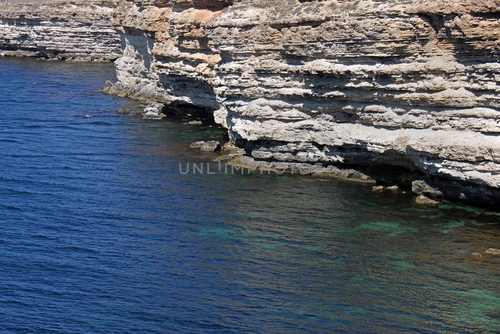rocky coast of Black Sea in Crimea