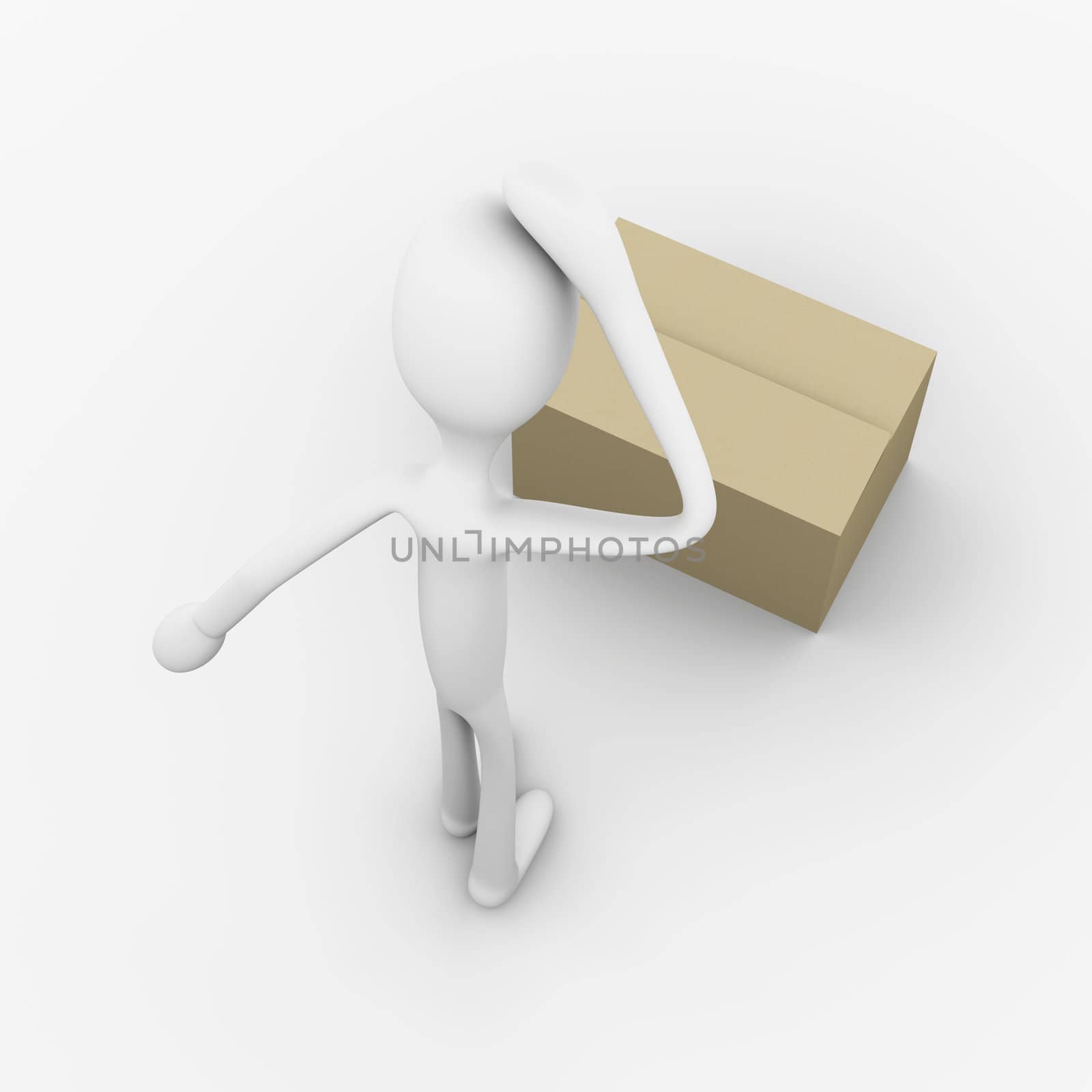 3D rendered Illustration. Isolated on white. What`s inside?