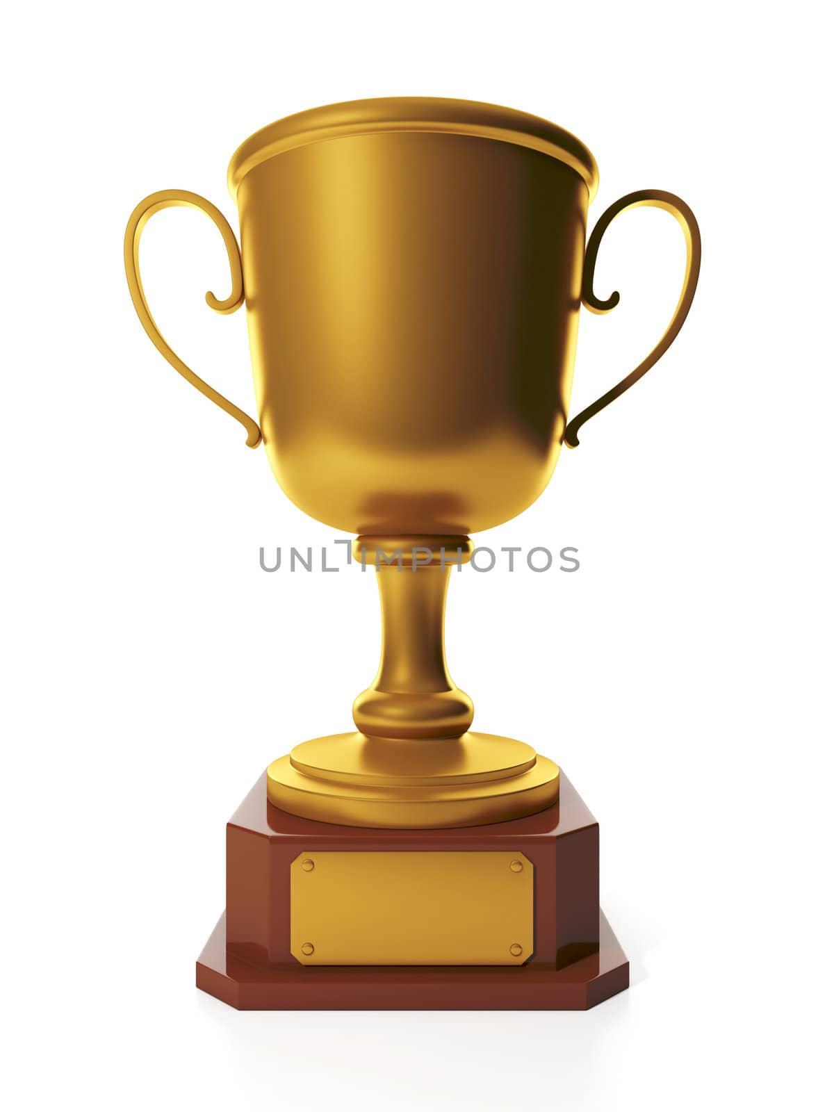 3d illustration: the main prize. Big Gold Cup