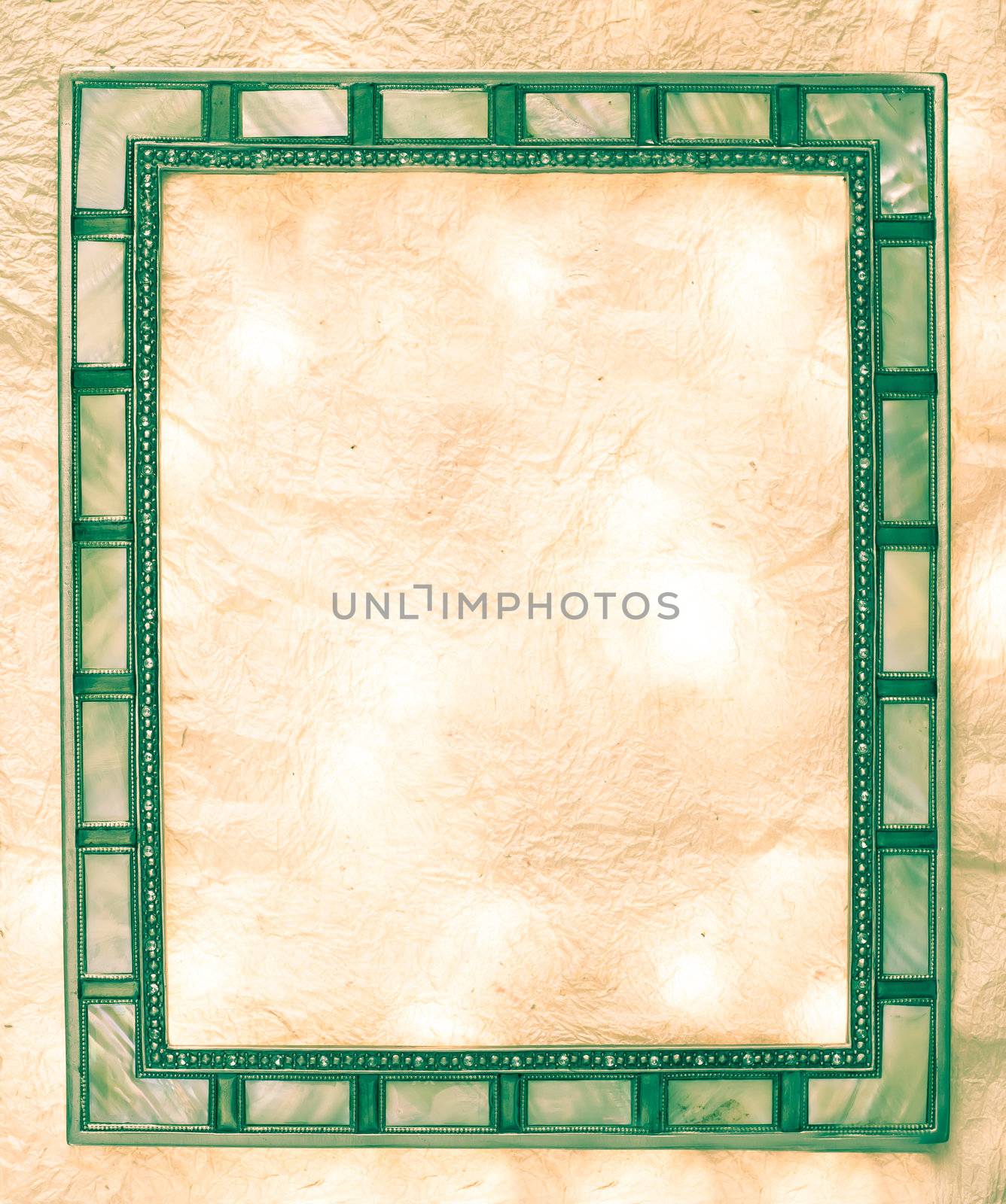 Lovely grungy image of an empty picture frame