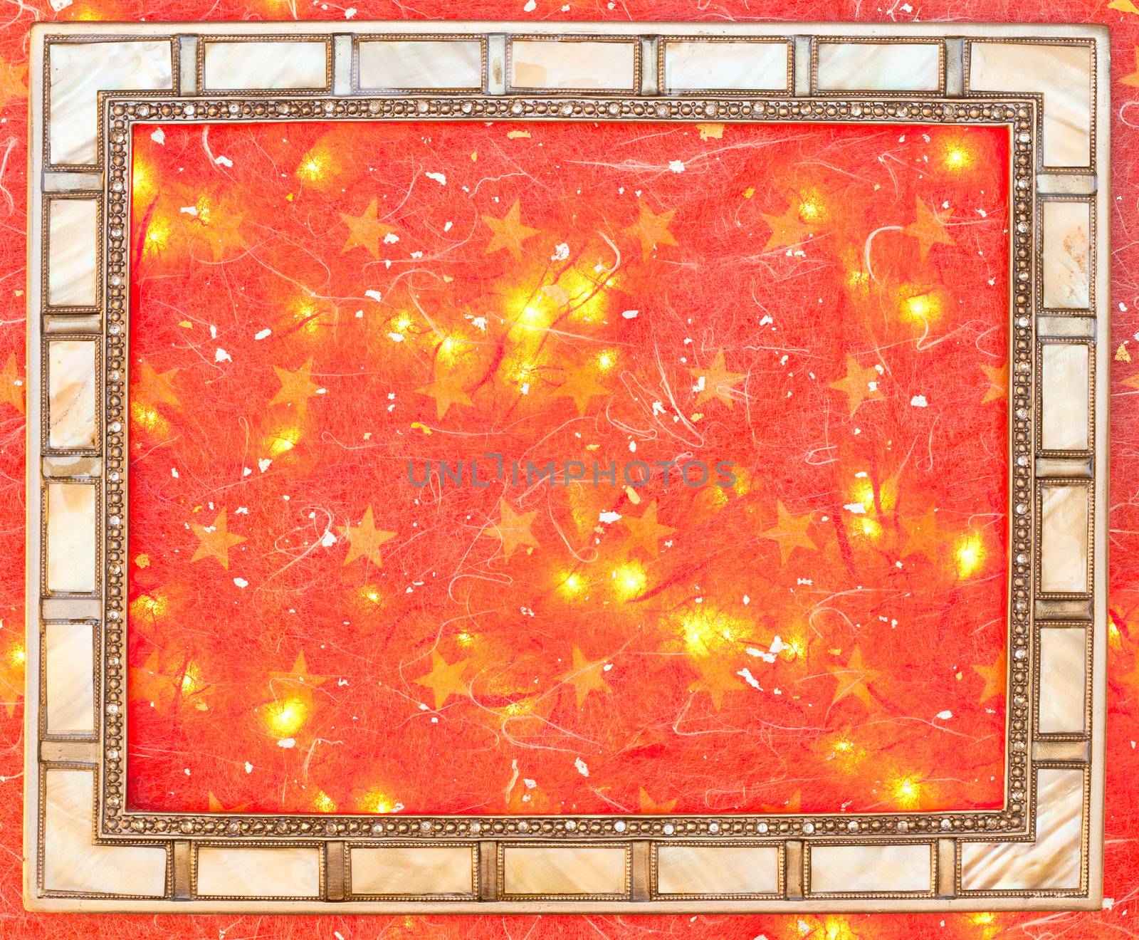 Picture frame with a festive background