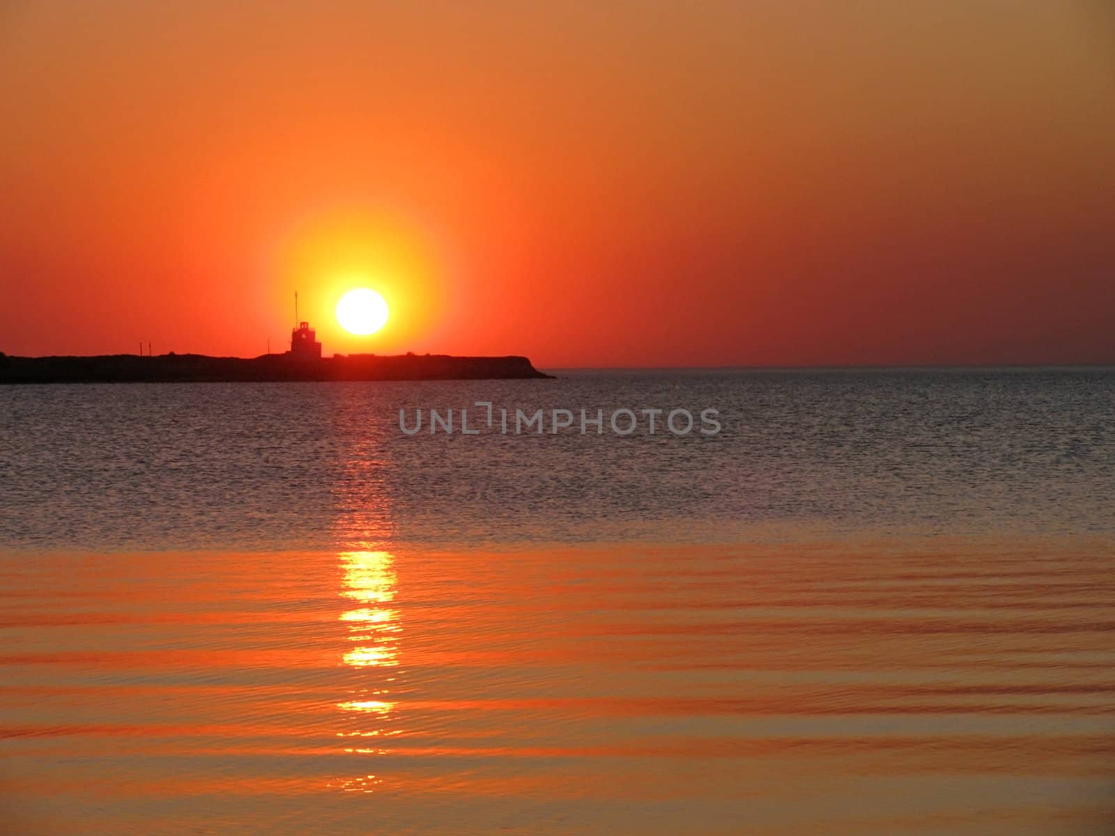 sunset over Black Sea coast