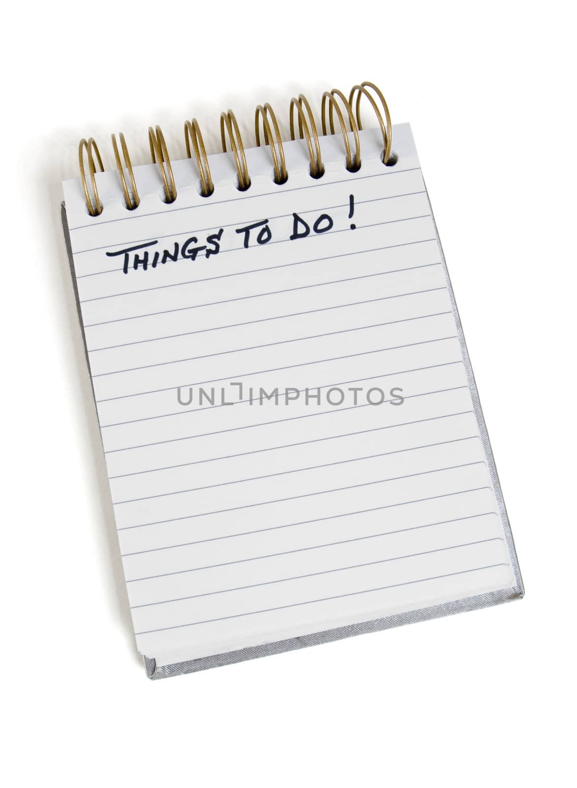 Pad with "Things To Do" at the top