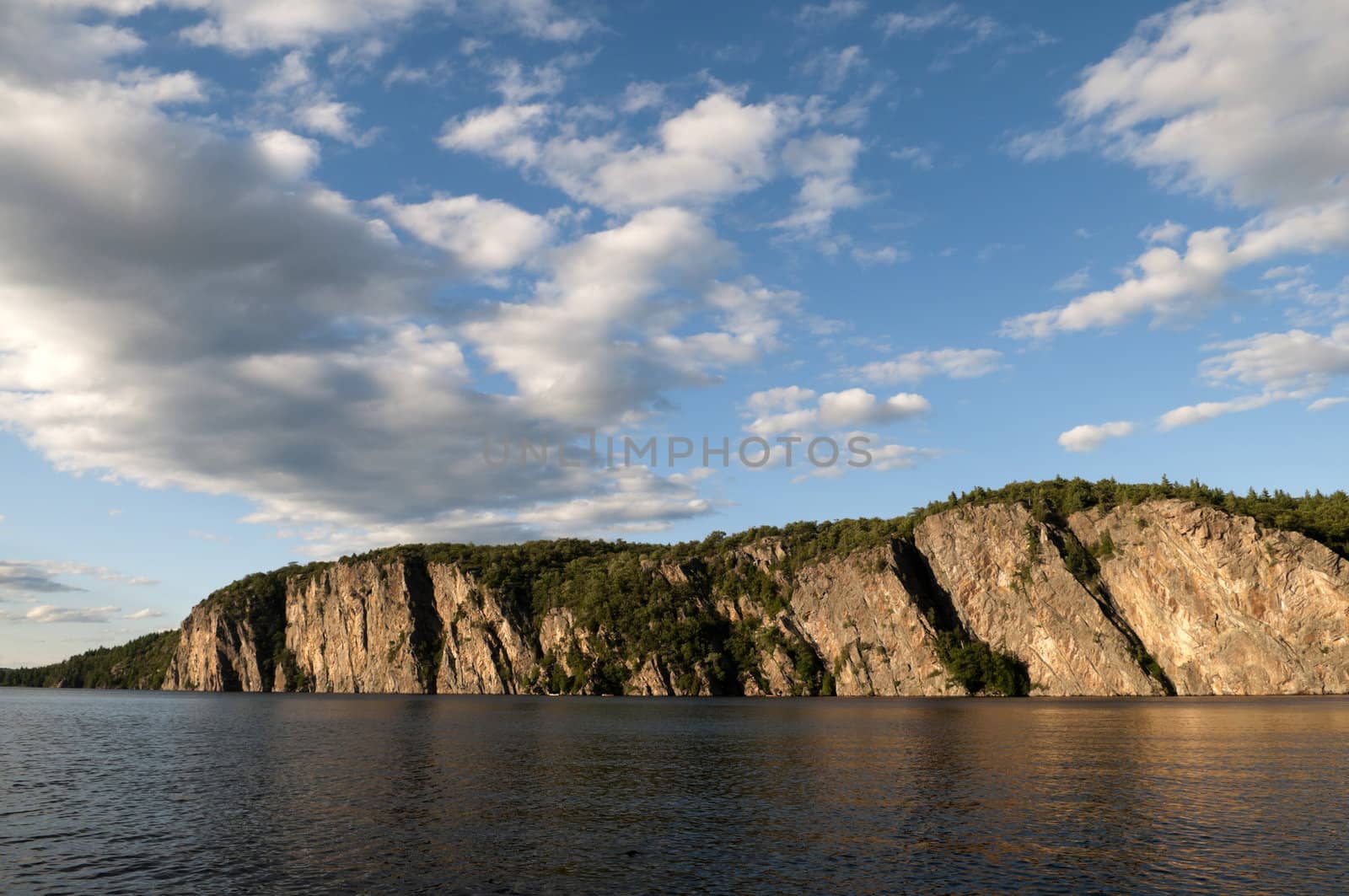 Northern Ontario Lake and Cliffside by Gordo25
