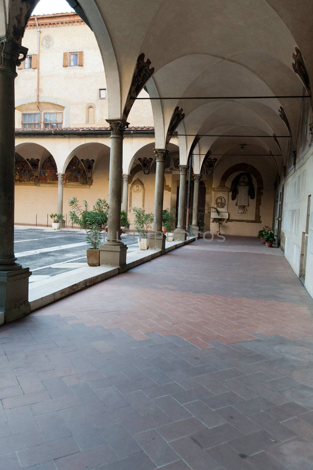 Basilica of Santissima Annunziata in Florence . Italy