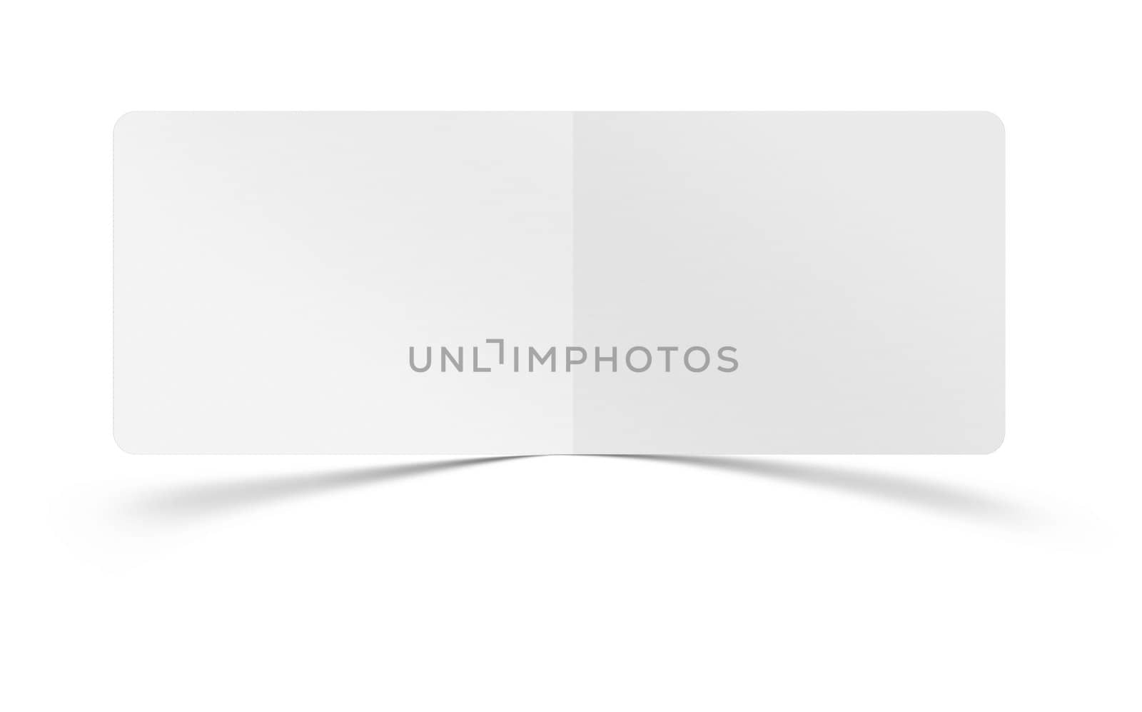 collection of various blank folded leaflet white paper on white by Zhukow