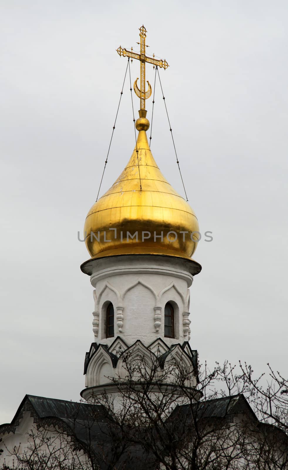 Dome with a cross against the sky