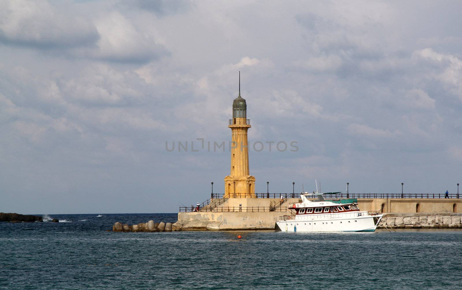 The lighthouse on the seafront