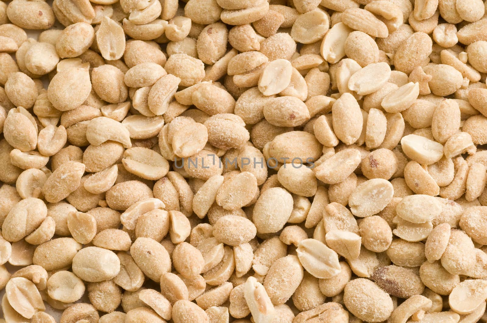 Roasted, salted peanuts good for a background 