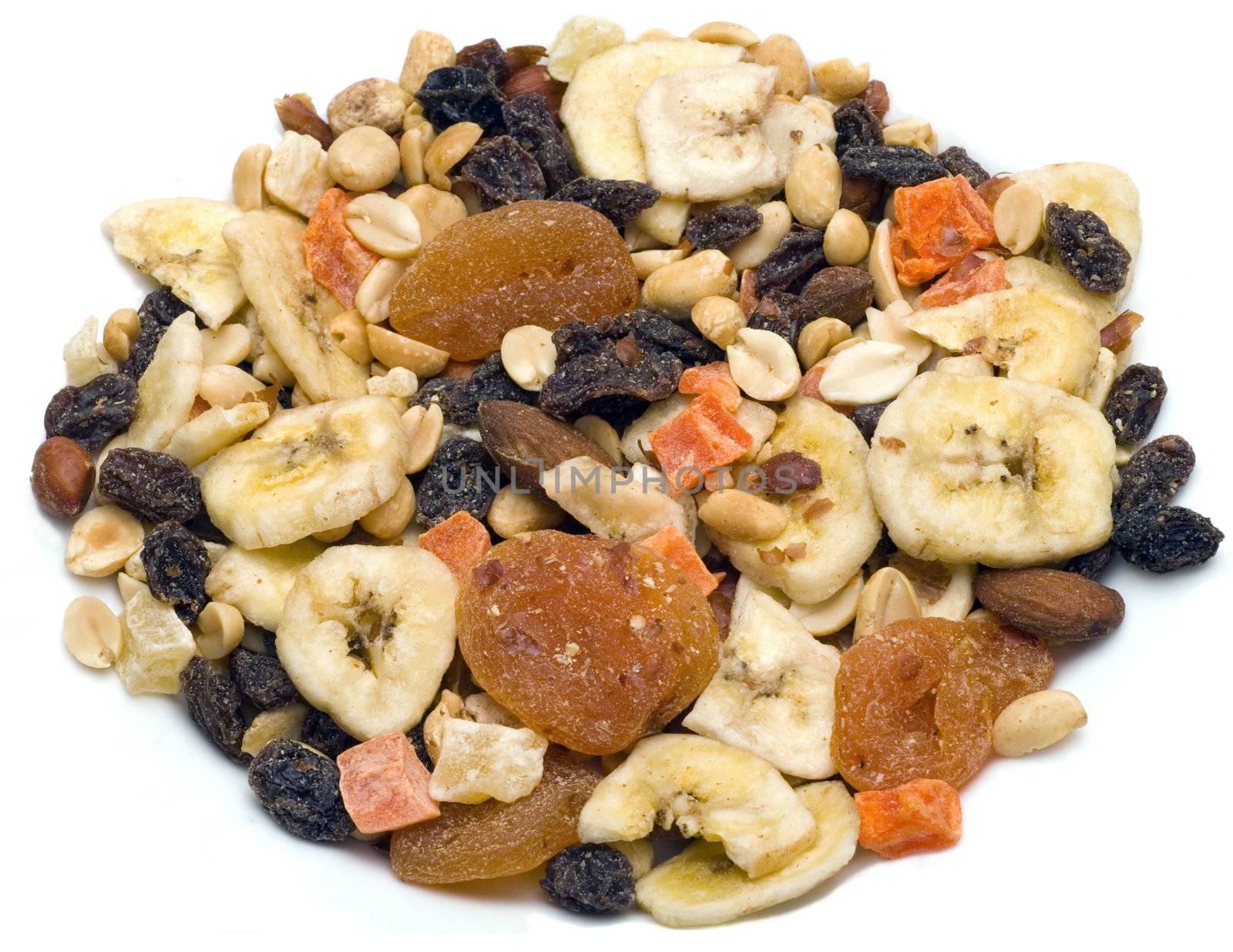 Trail mix a mix of dried fruit, nuts and other healthy foods