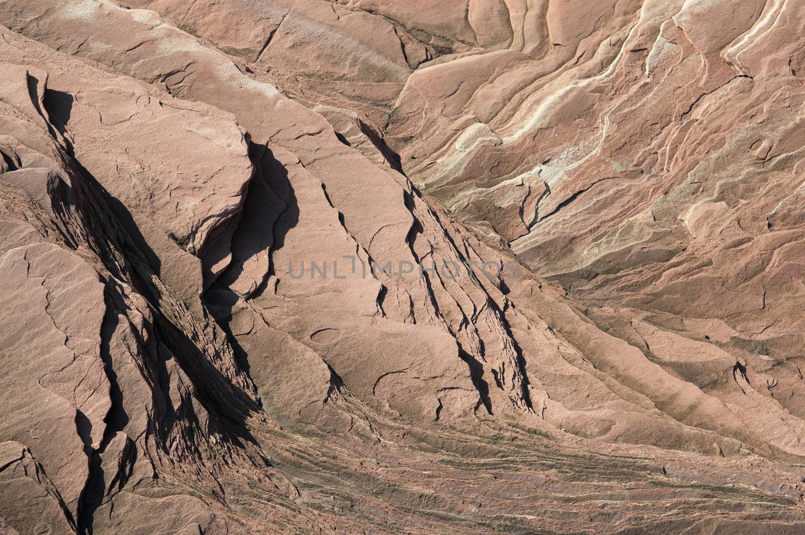 Weathered sandstone rock formation, a good background located on the Bay of Fundy