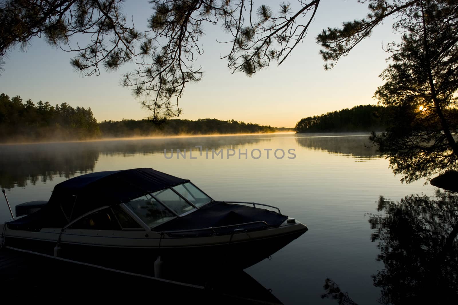 Boat Silhouette with Sunrise by Gordo25
