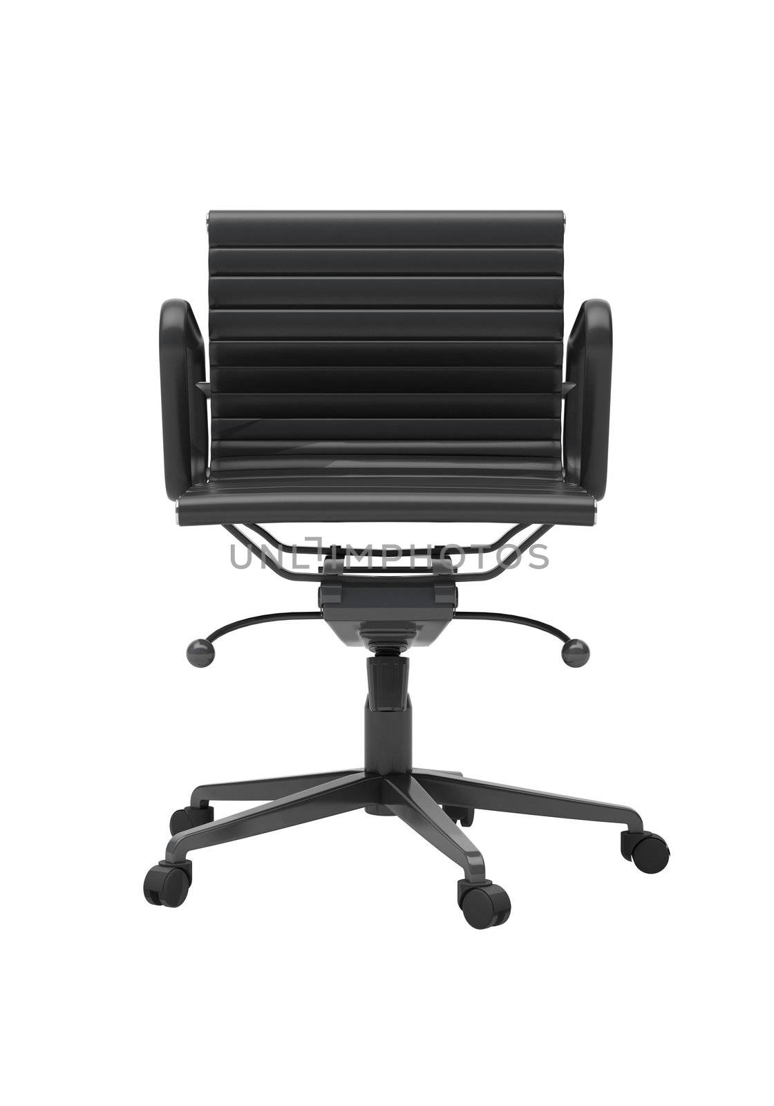 Gray office chair isolated on white background