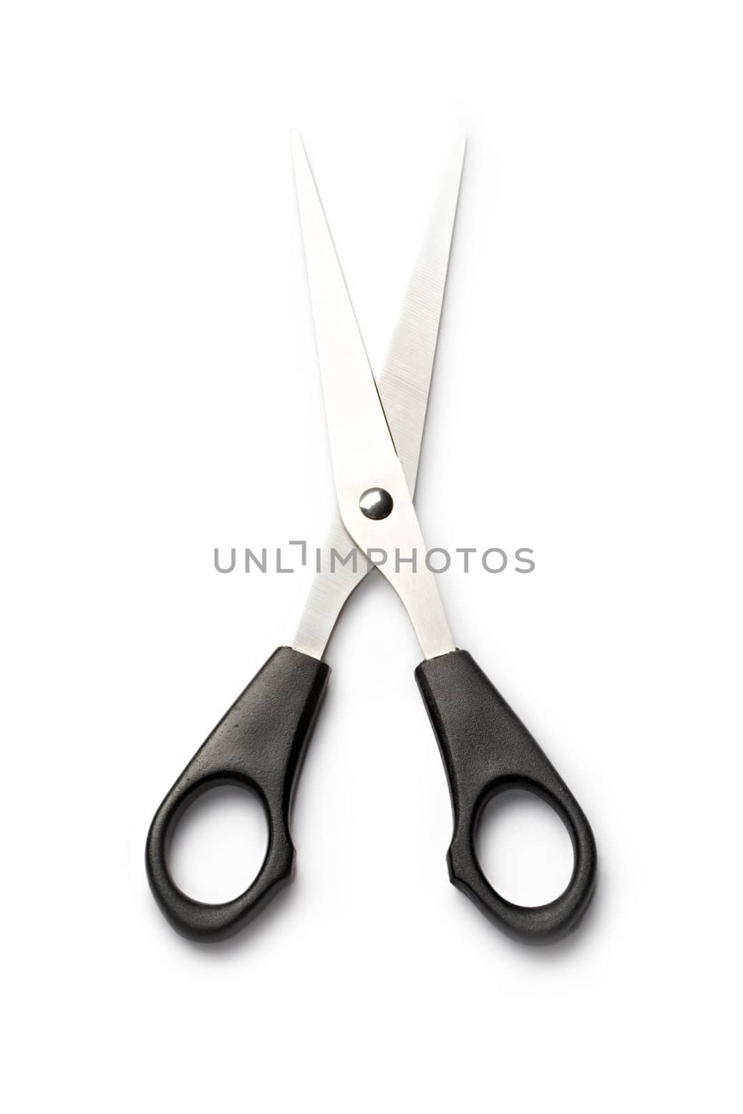 Scissors isolated on white by Garsya