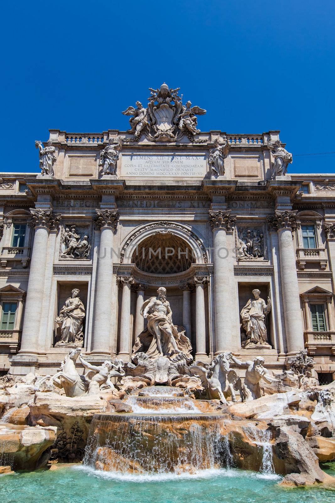 The Trevi Fountain (Fontana die Trevi) in Rome, Italy