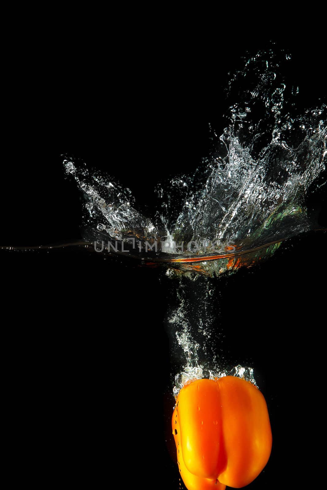 sweet orange pepper by sergey_nivens