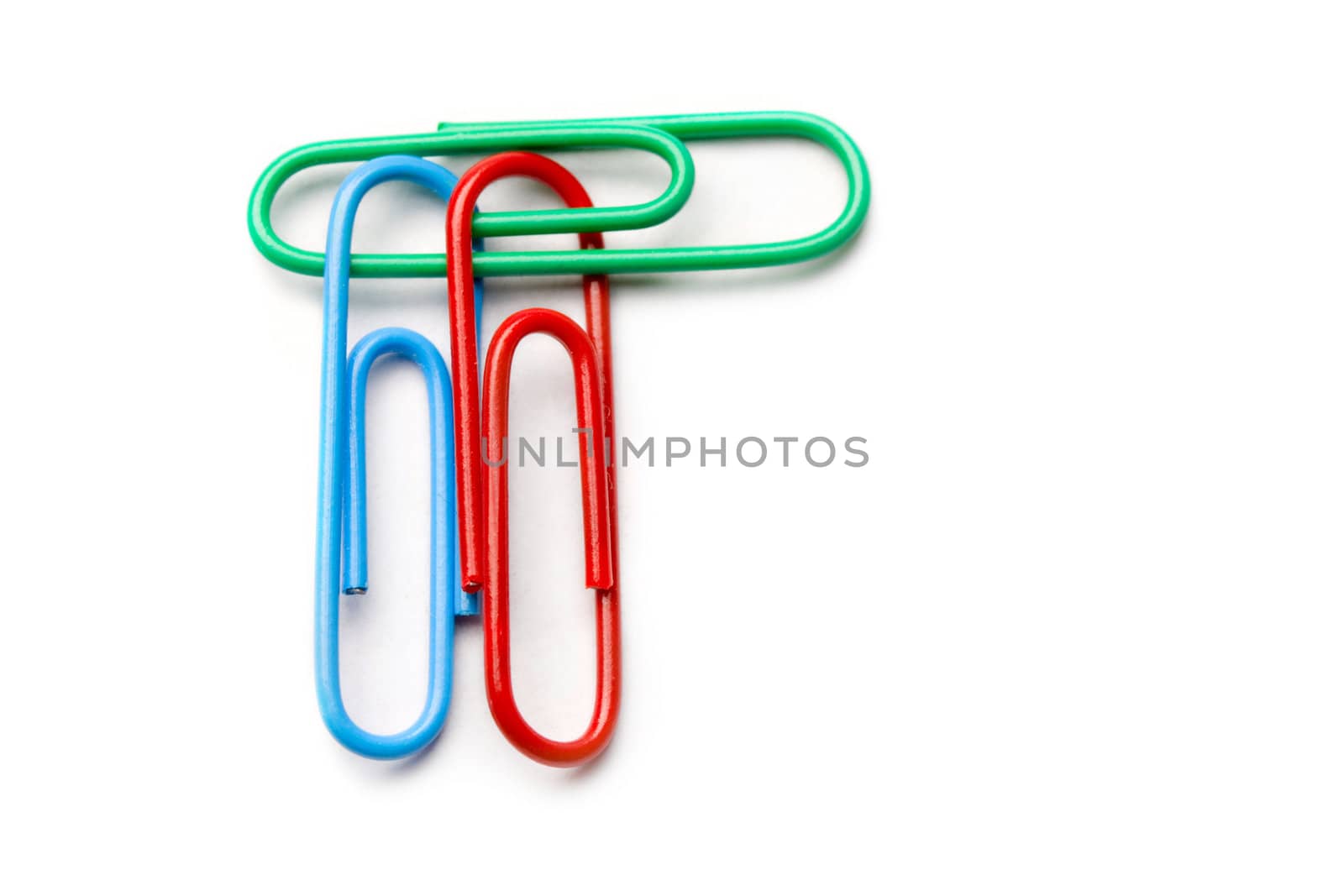 Paper clip isolated on white