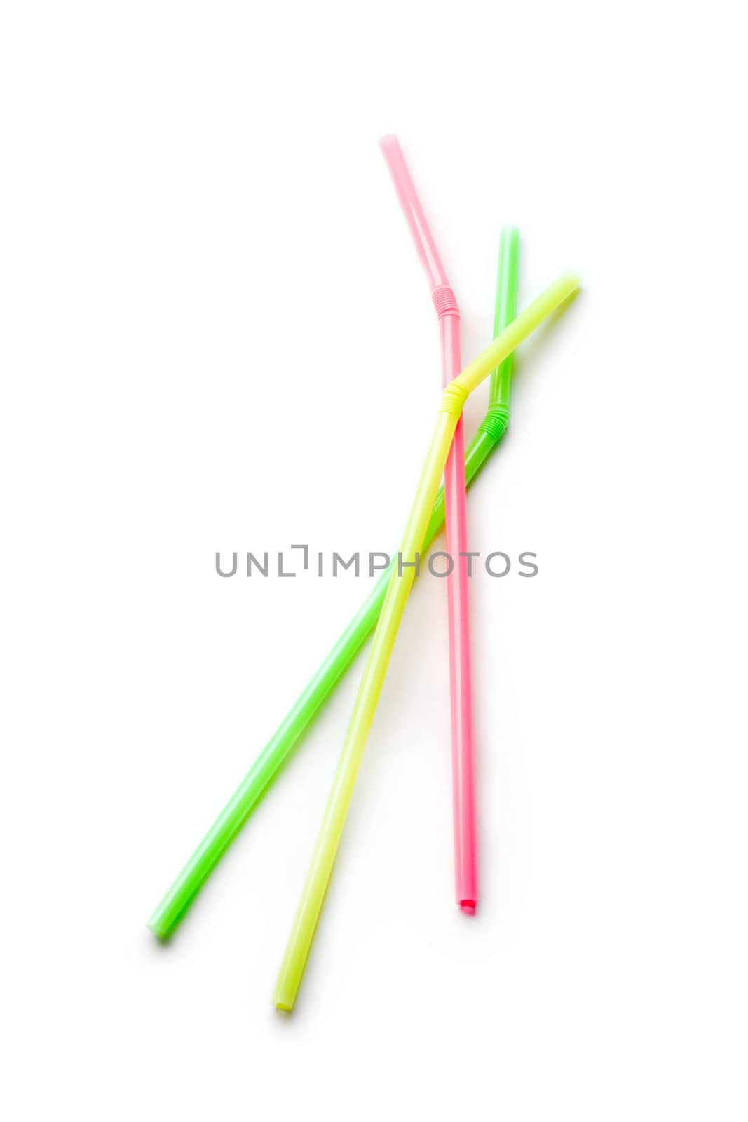 Straws isolated on white by Garsya