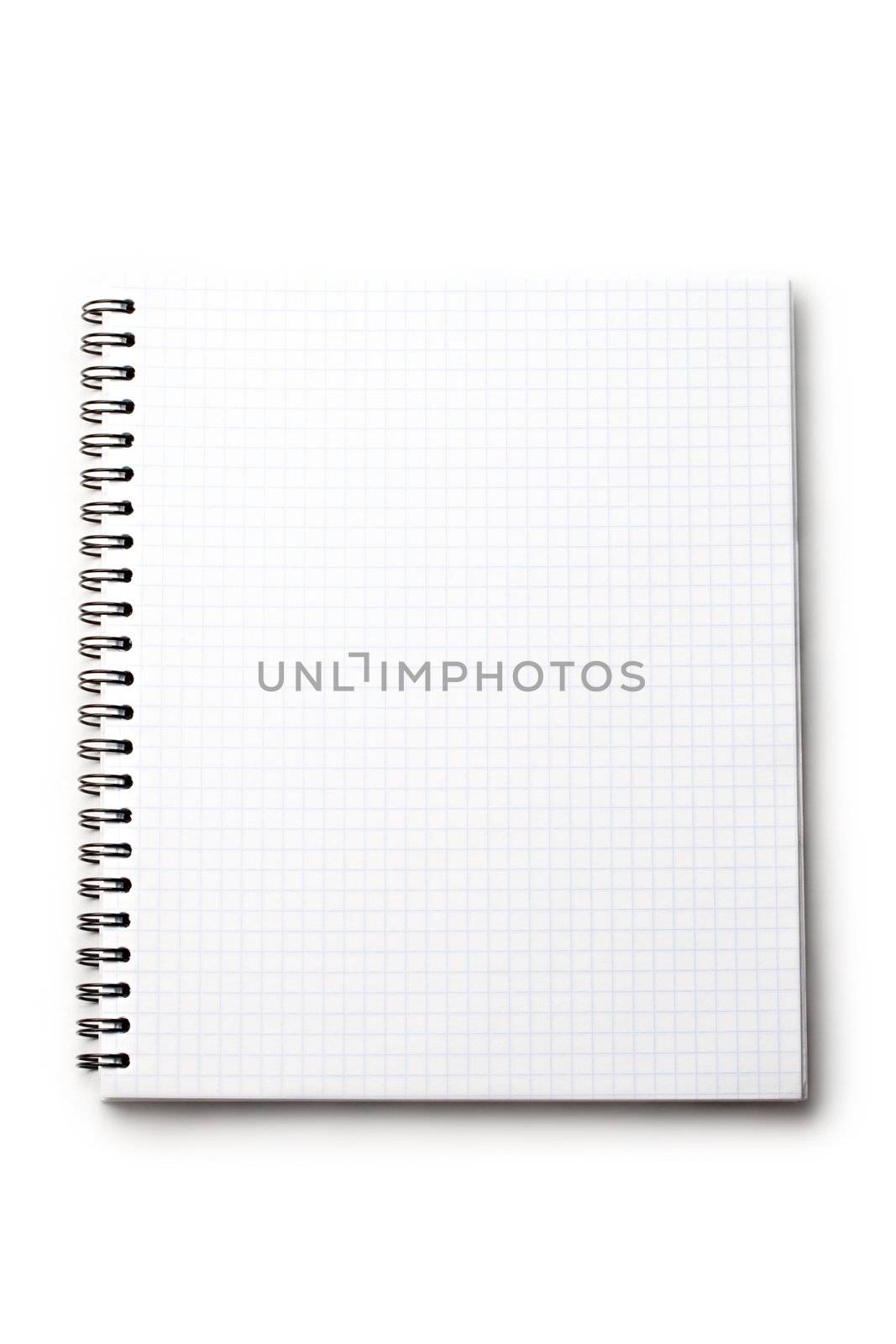 Notepad isolated on white by Garsya