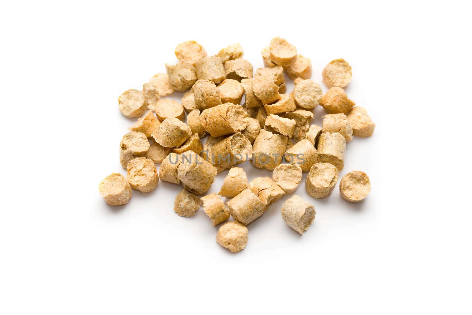 Wood Pellets isolated on white
