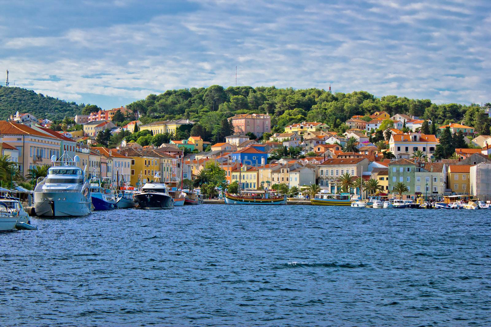 Colorful town of Mali Losinj waterfront by xbrchx