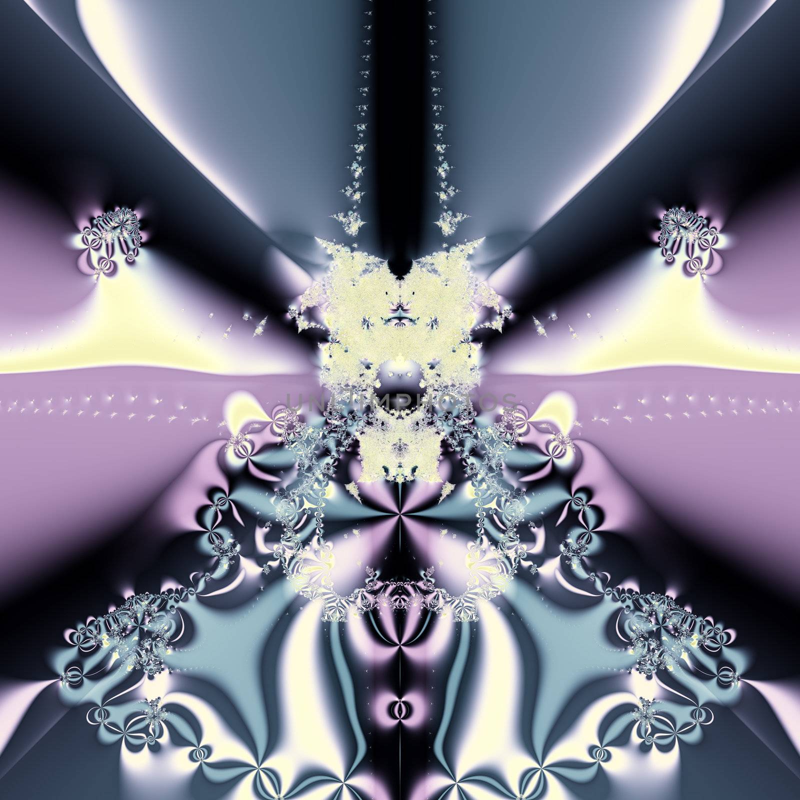 Elegant fractal design, abstract psychedelic art, purple stage