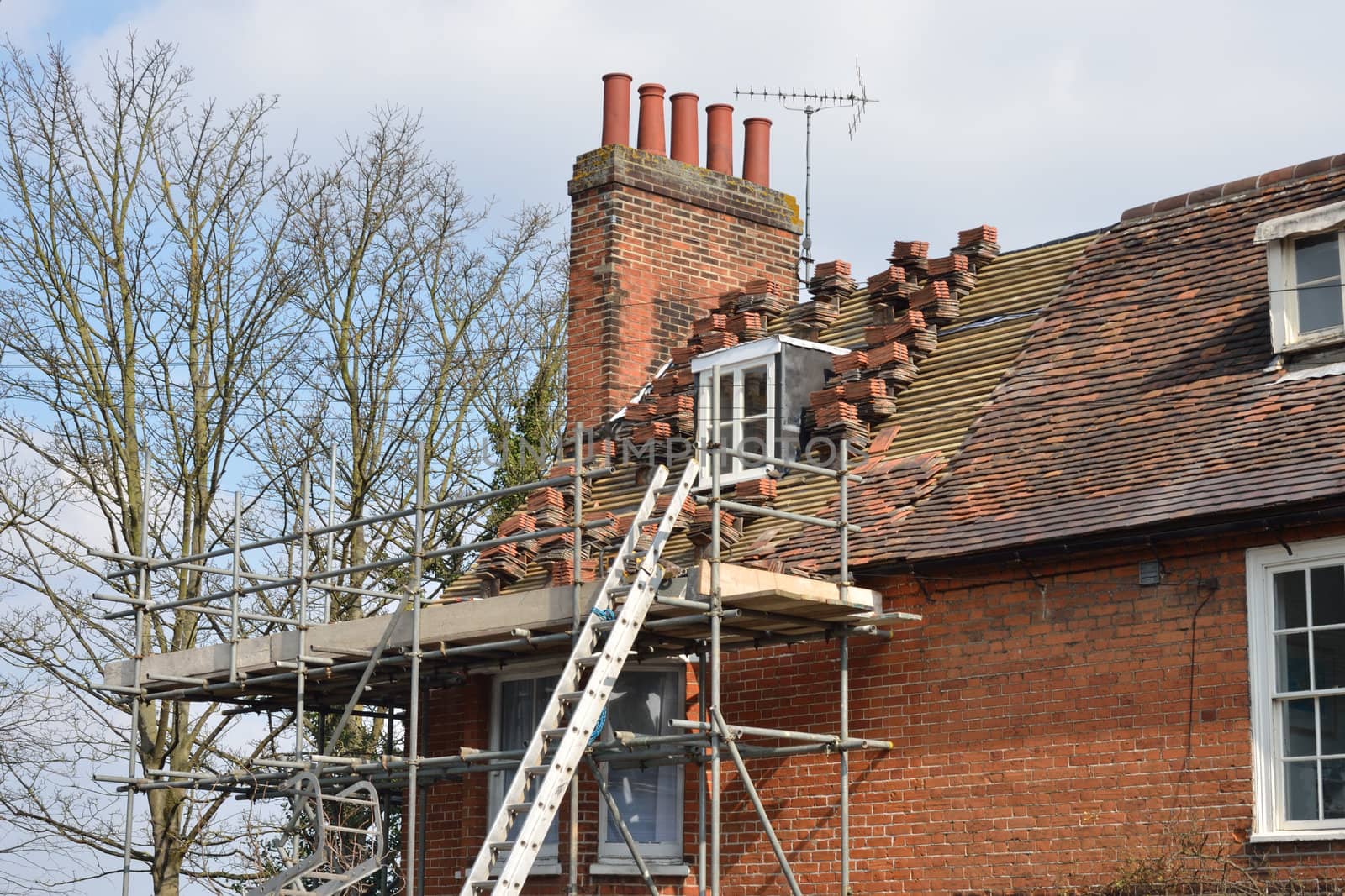 House Roof awaiting repair