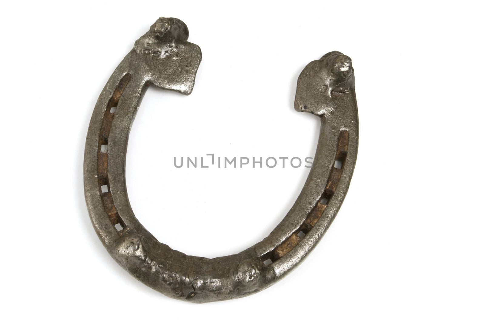 Lucky Antique Horseshoe on white background