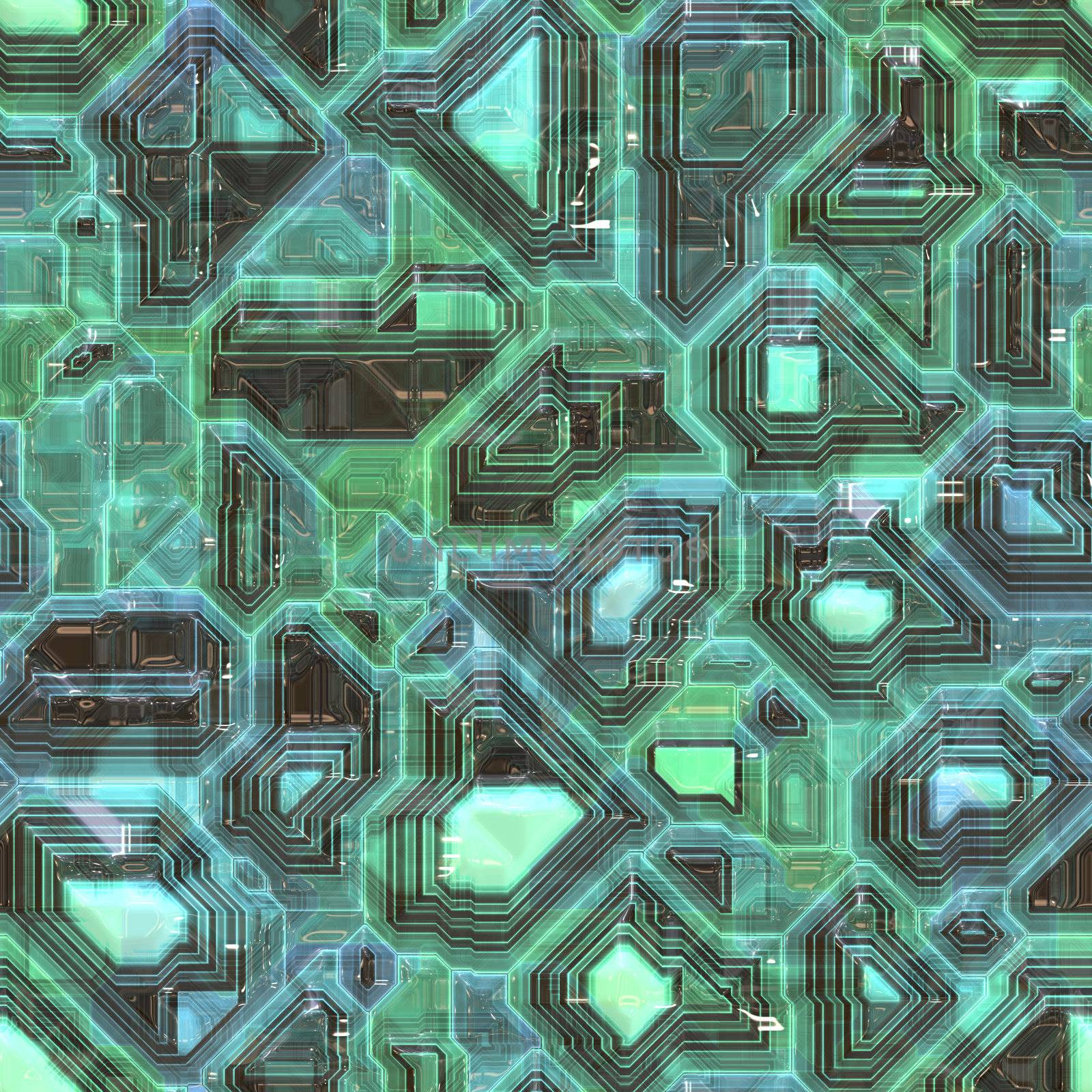 Abstract seamless circuit board background