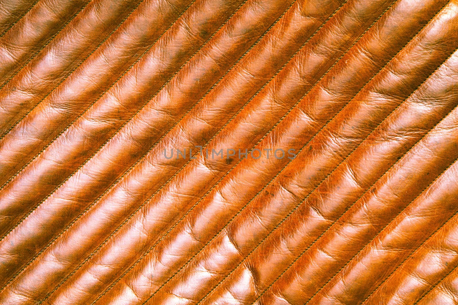 Background image of brown shiny leather upholstery