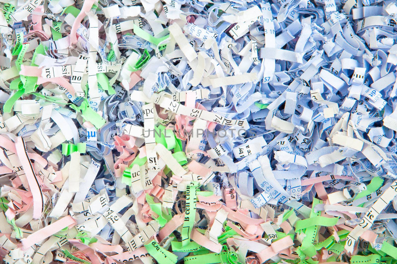 Detailed background image of colorful shredded paper