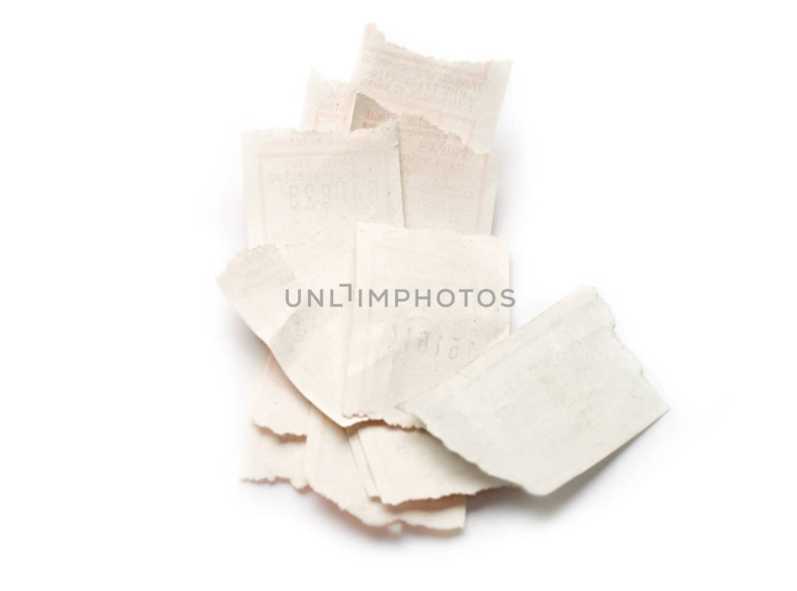 Scraps isolated on white