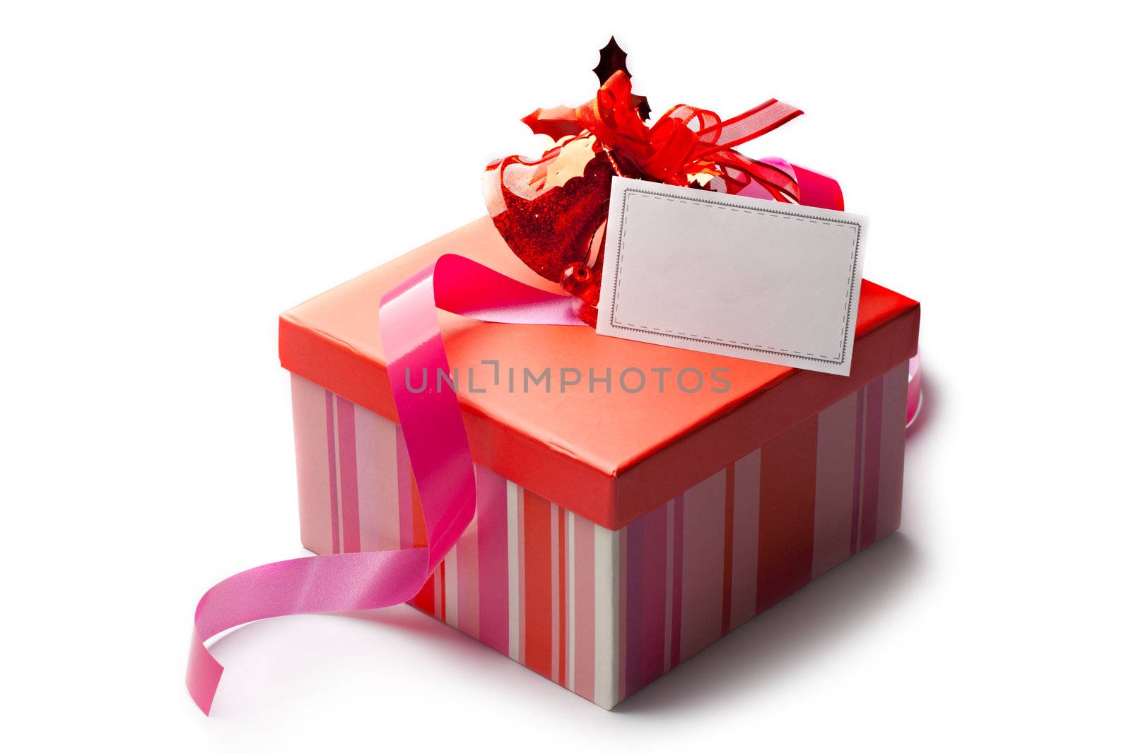 Gift box isolated on white by Garsya