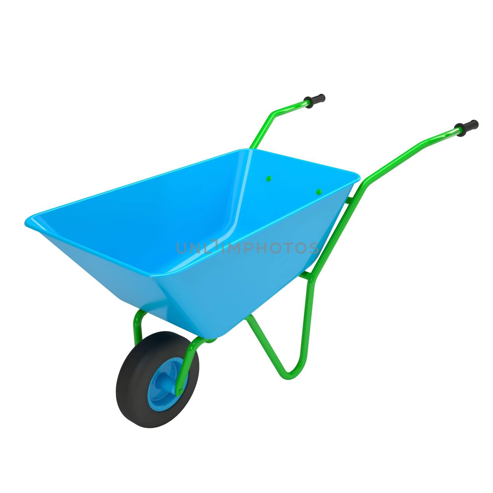 Wheelbarrows. Isolated render on a white background