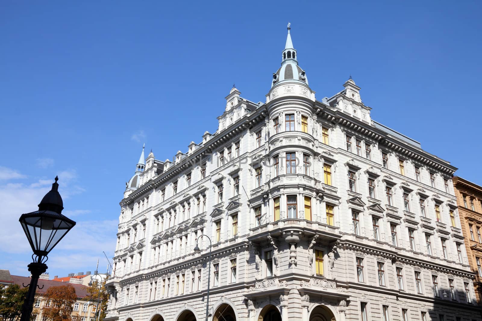 Vienna, Austria - old apartment building. The Old Town is a UNESCO World Heritage Site.