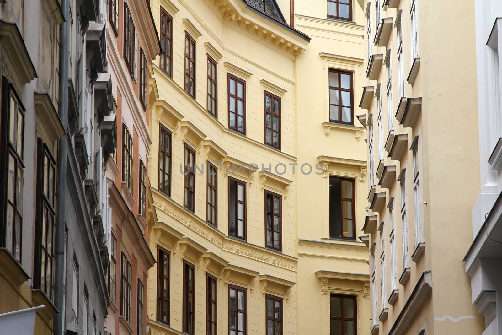 Vienna, Austria - Old Town street. The Old Town is a UNESCO World Heritage Site.