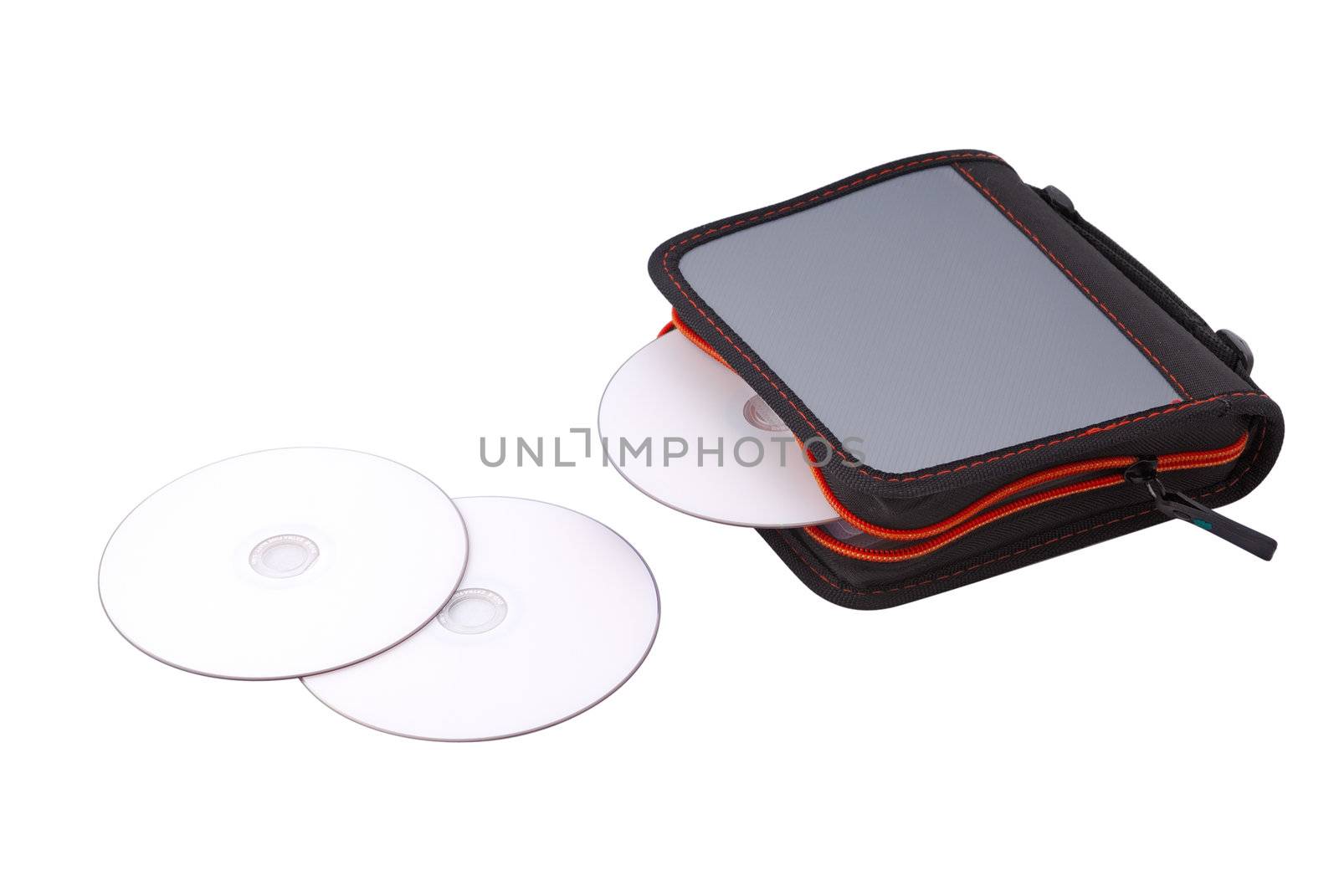 CD or DVD bag isolated on white with clipping path included