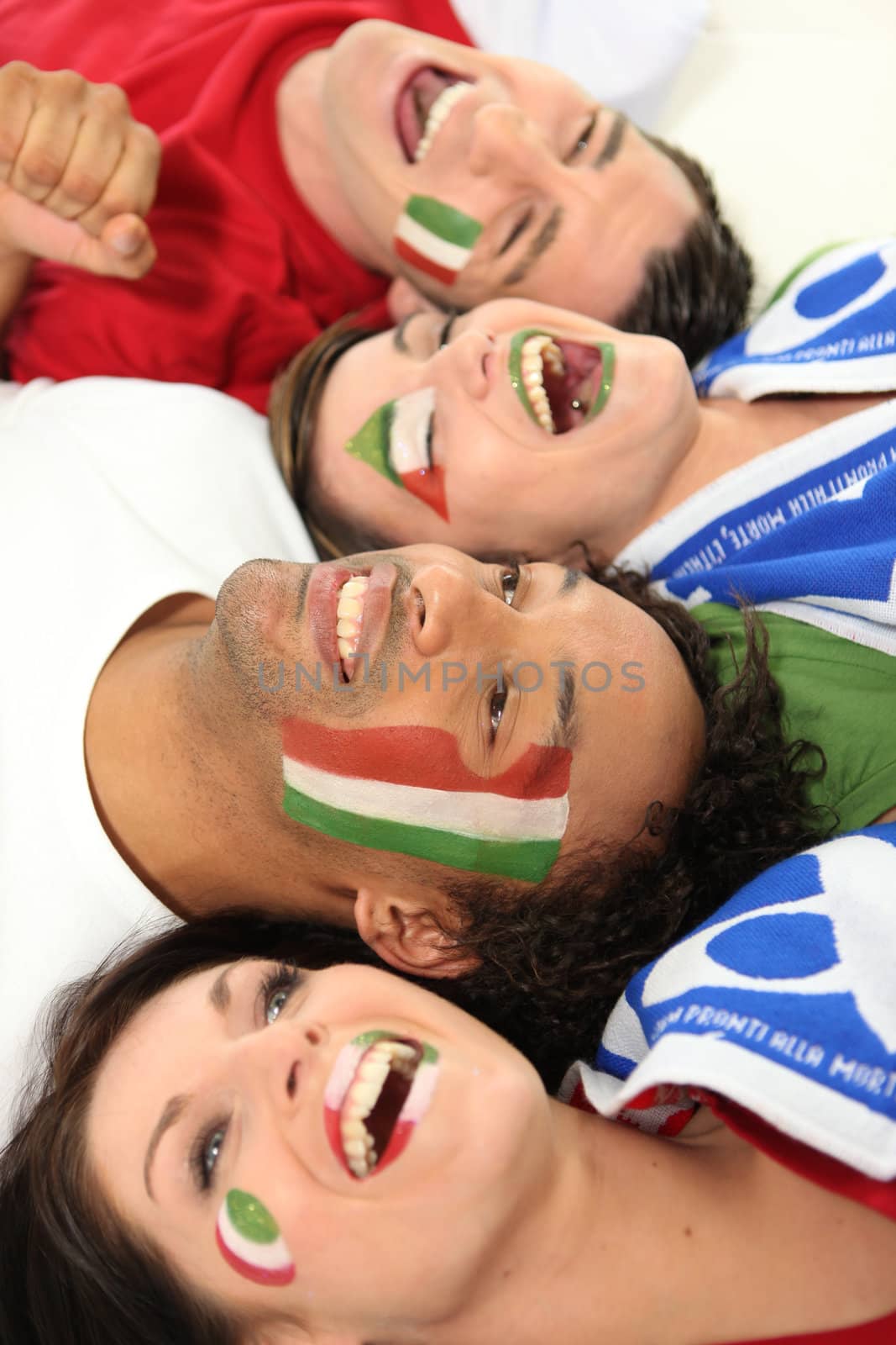 Italy supporters screaming by phovoir