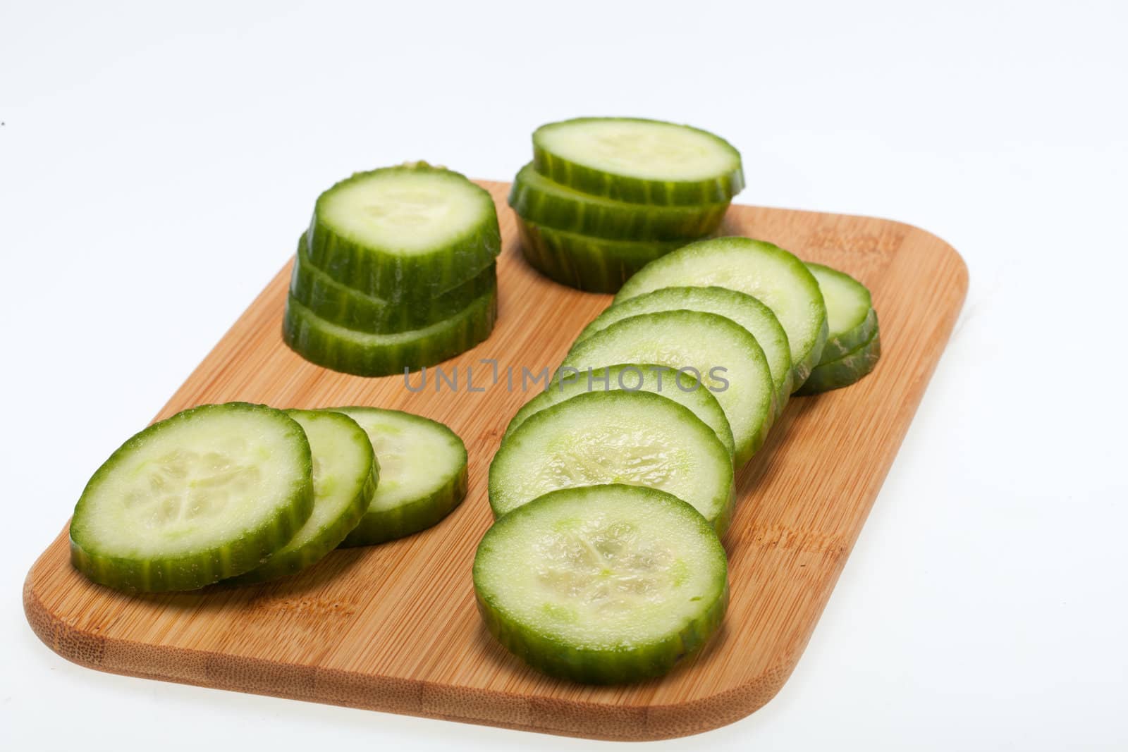 The green cucumber isolated on white background 